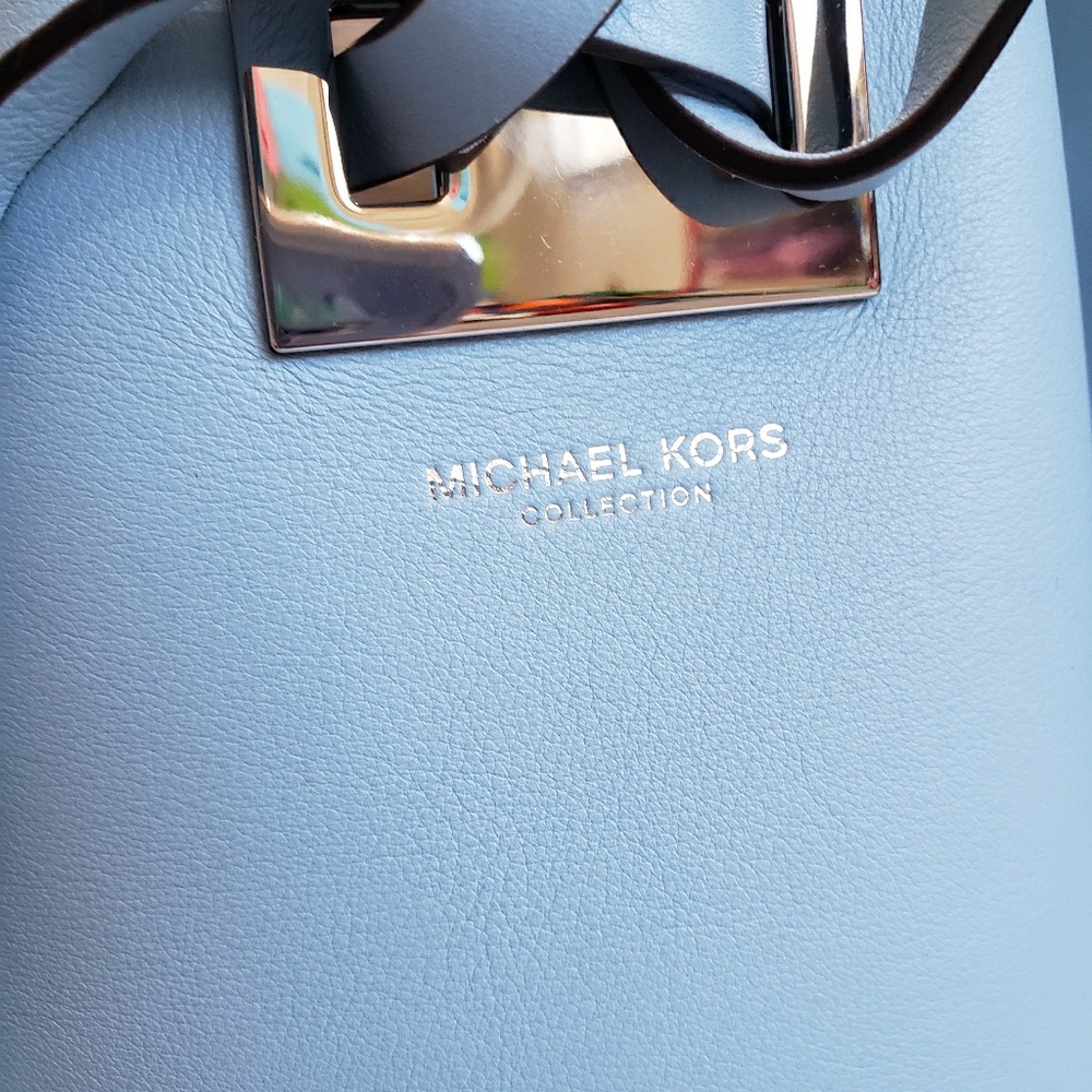 Michael kors light blue miranda collection bag - Picture 3 of 8